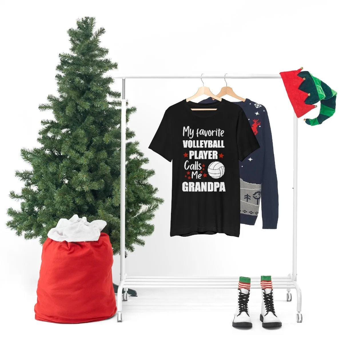 Men's Tee - My Favorite Volleyball Player Calls Me Grandpa