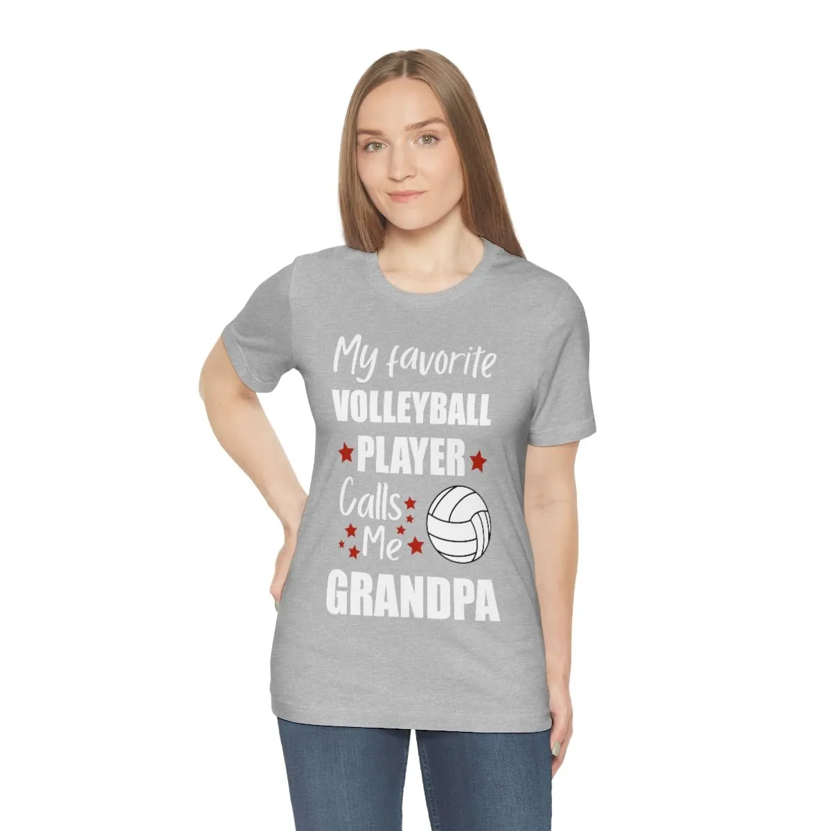 Men's Tee - My Favorite Volleyball Player Calls Me Grandpa