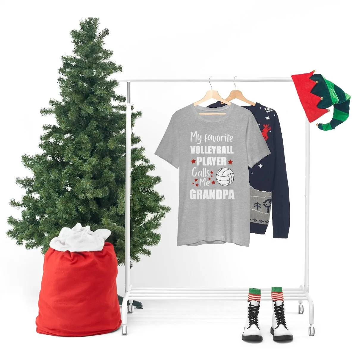 Men's Tee - My Favorite Volleyball Player Calls Me Grandpa