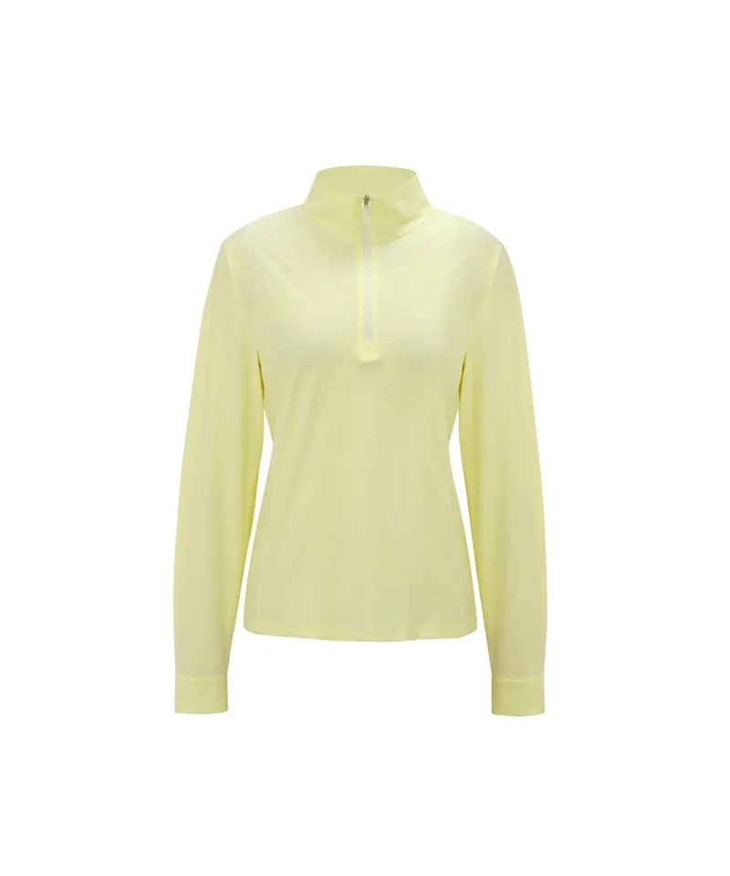 Monday Flow Performance Span Jersey Top - Lemon