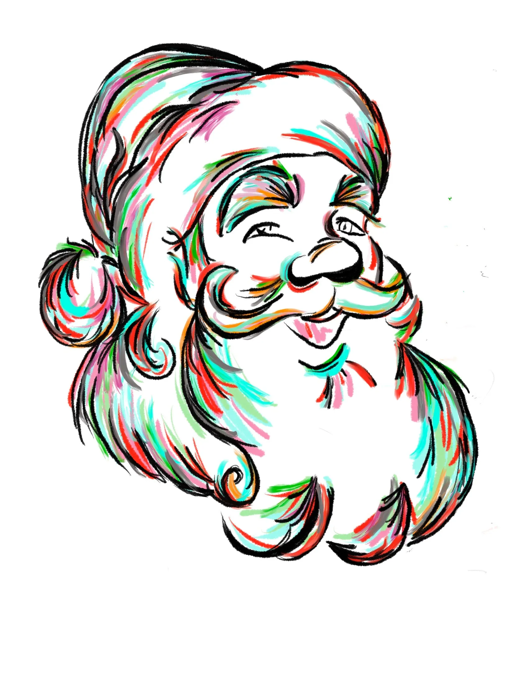 Multicolor Santa Tee