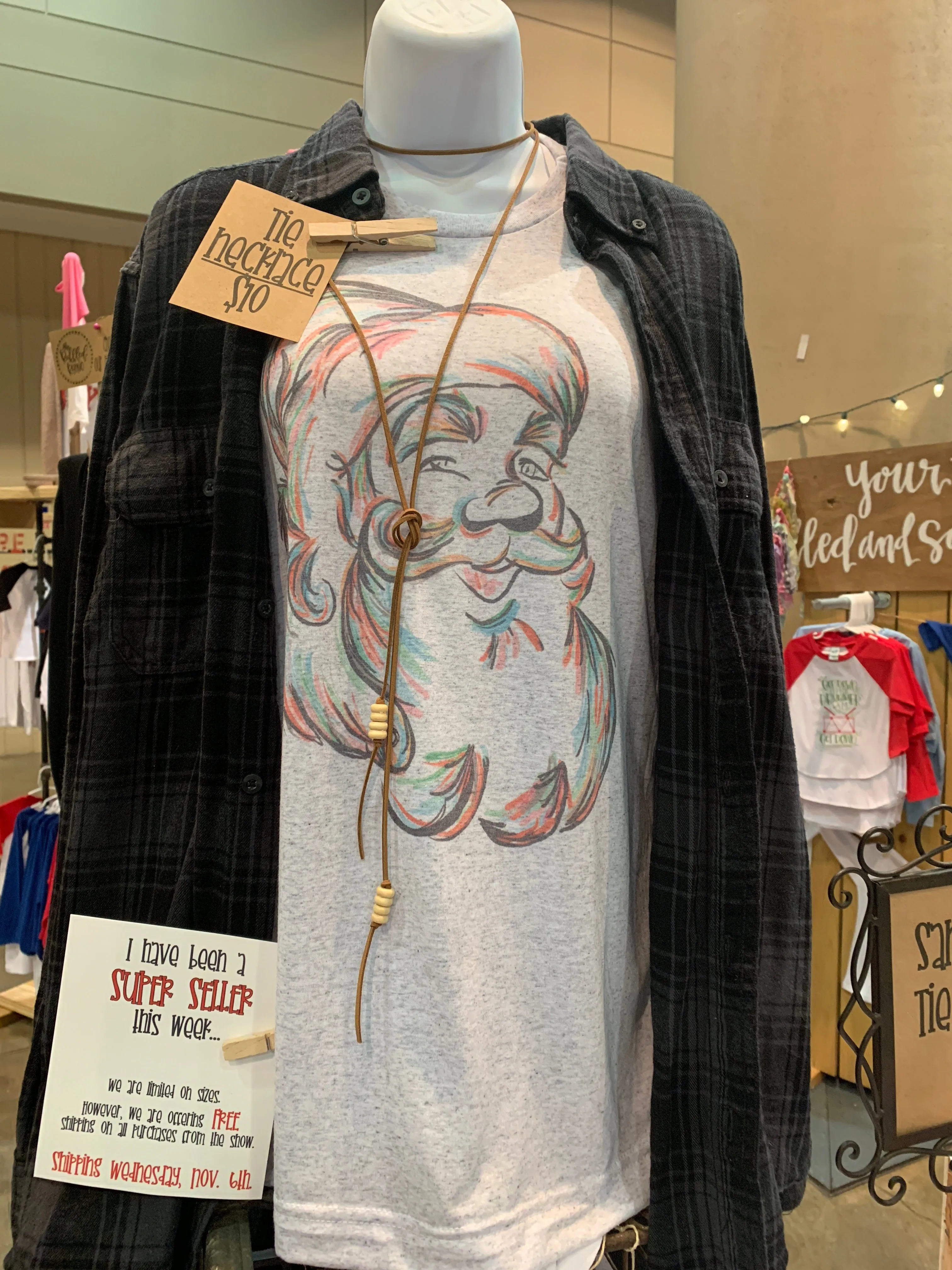 Multicolor Santa Tee