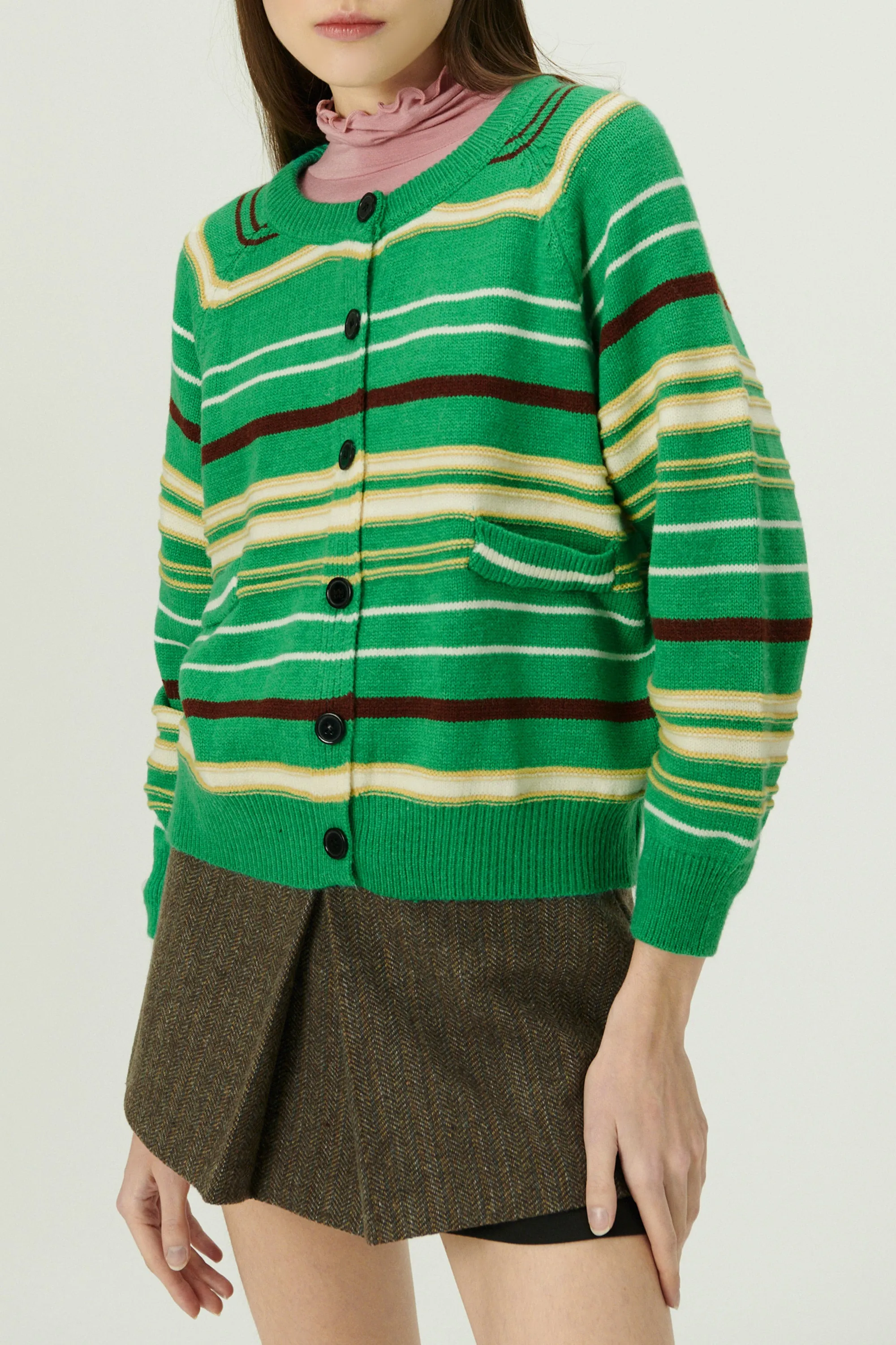 Naomi Striped Knit Cardigan
