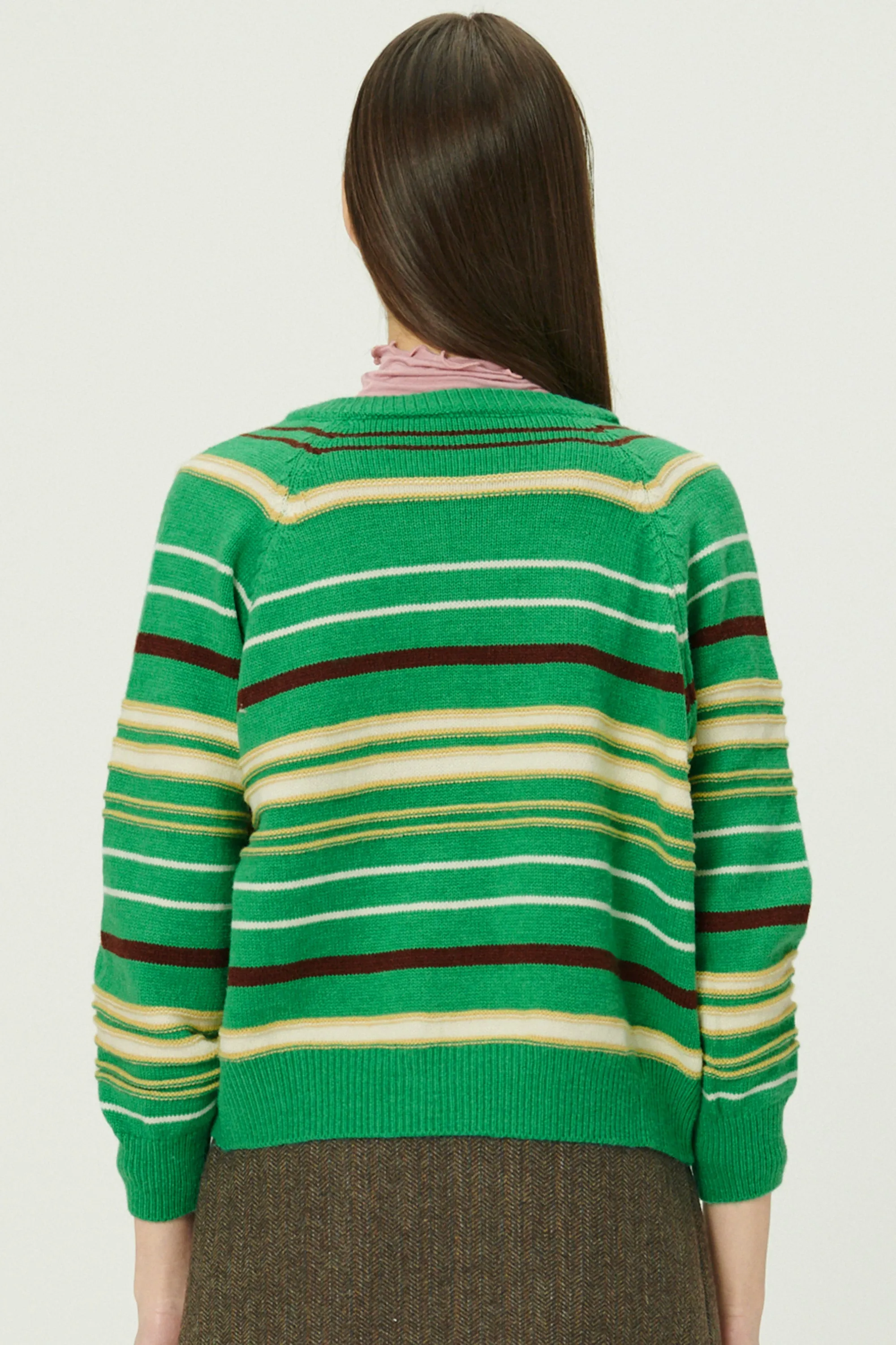 Naomi Striped Knit Cardigan
