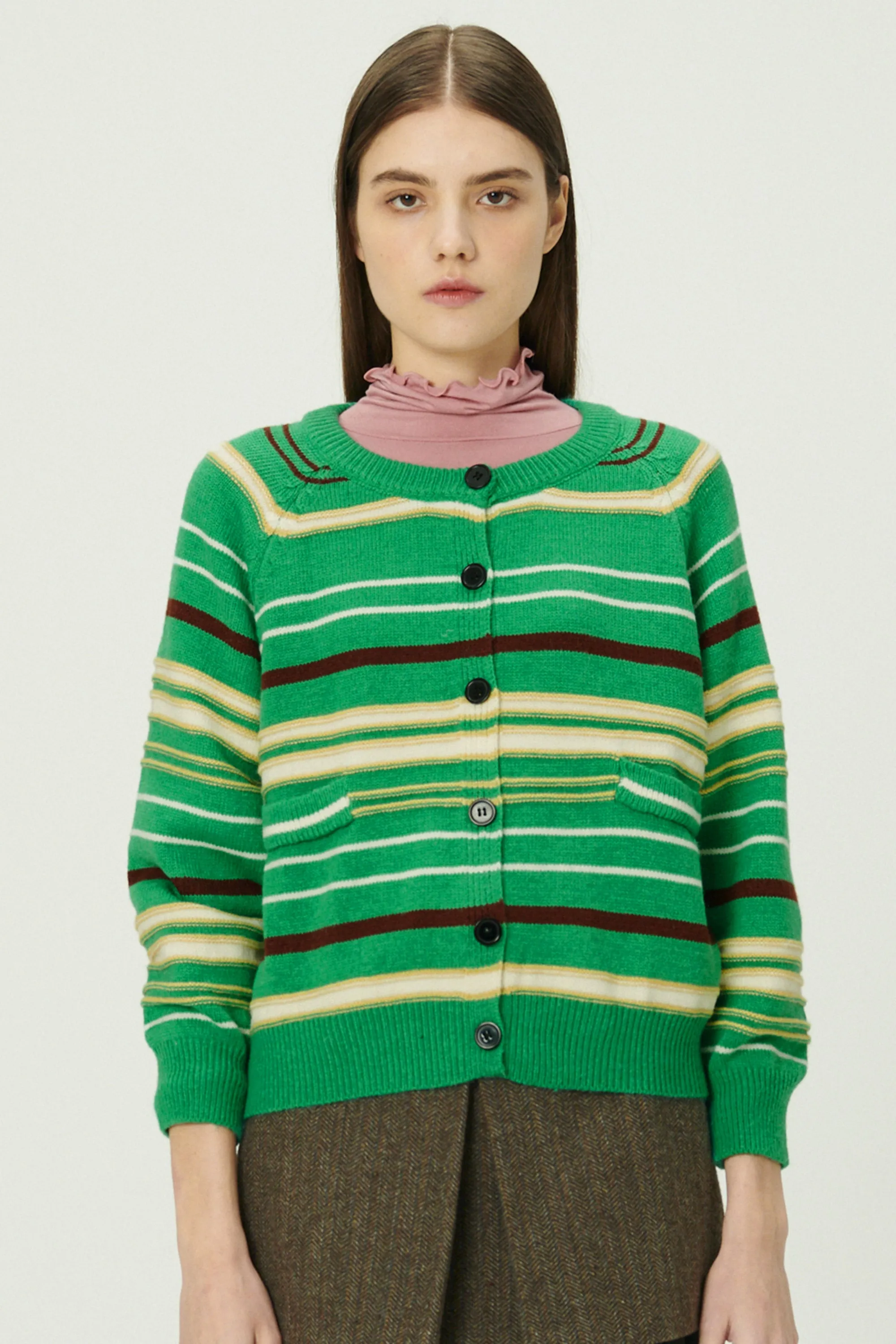 Naomi Striped Knit Cardigan