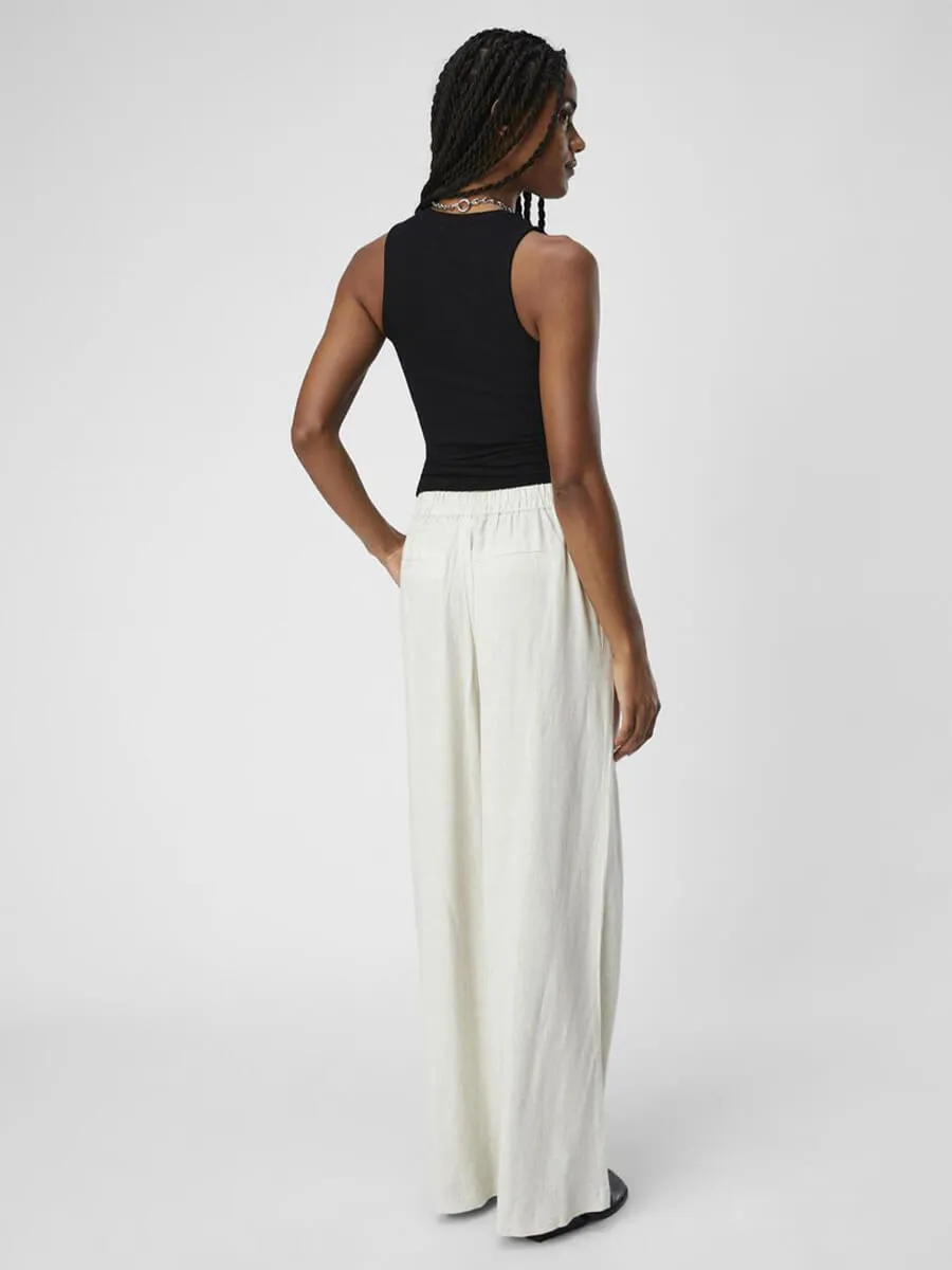 OBJSanne Wide Leg Trousers - Sandshell