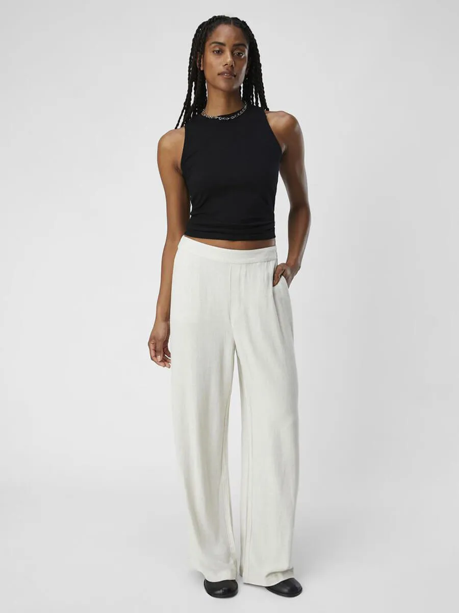 OBJSanne Wide Leg Trousers - Sandshell