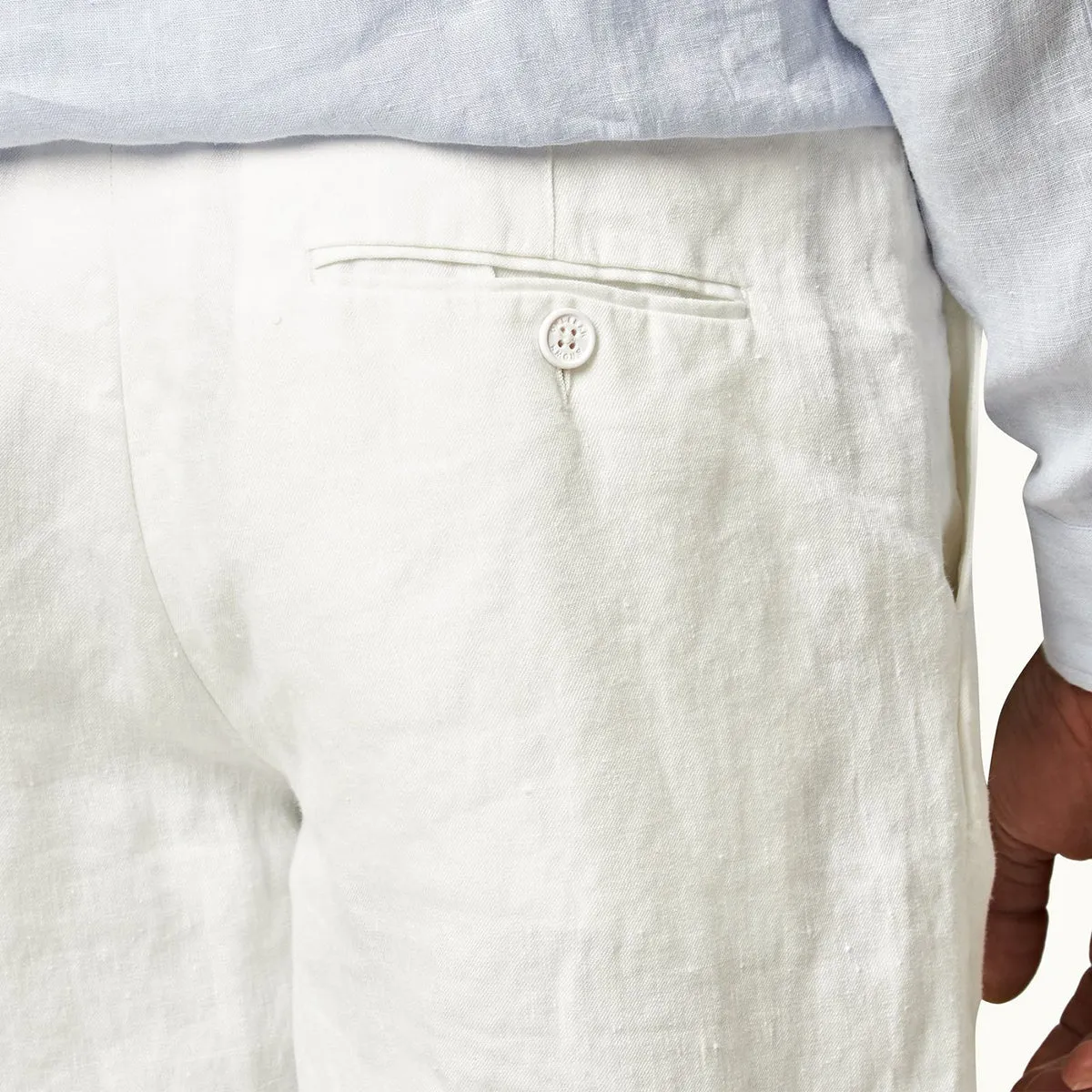 Orlebar Brown - Griffon Linen Trousers in White