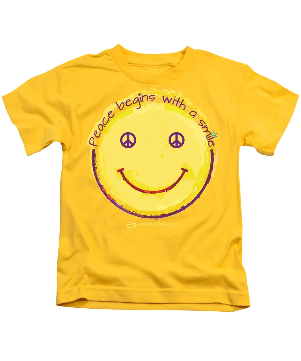 Peace Begins With A Smile - Kids T-Shirt