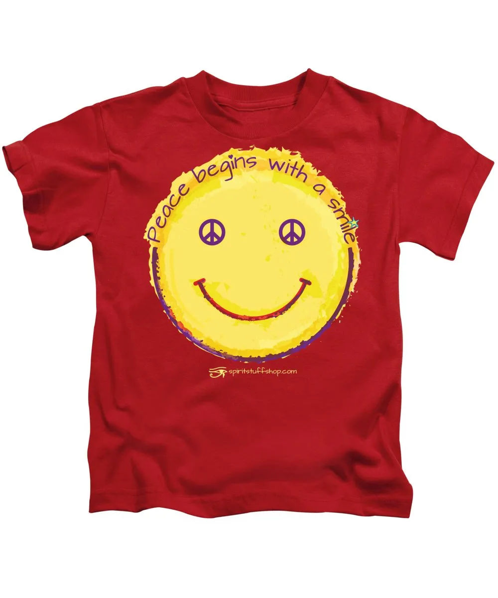 Peace Begins With A Smile - Kids T-Shirt