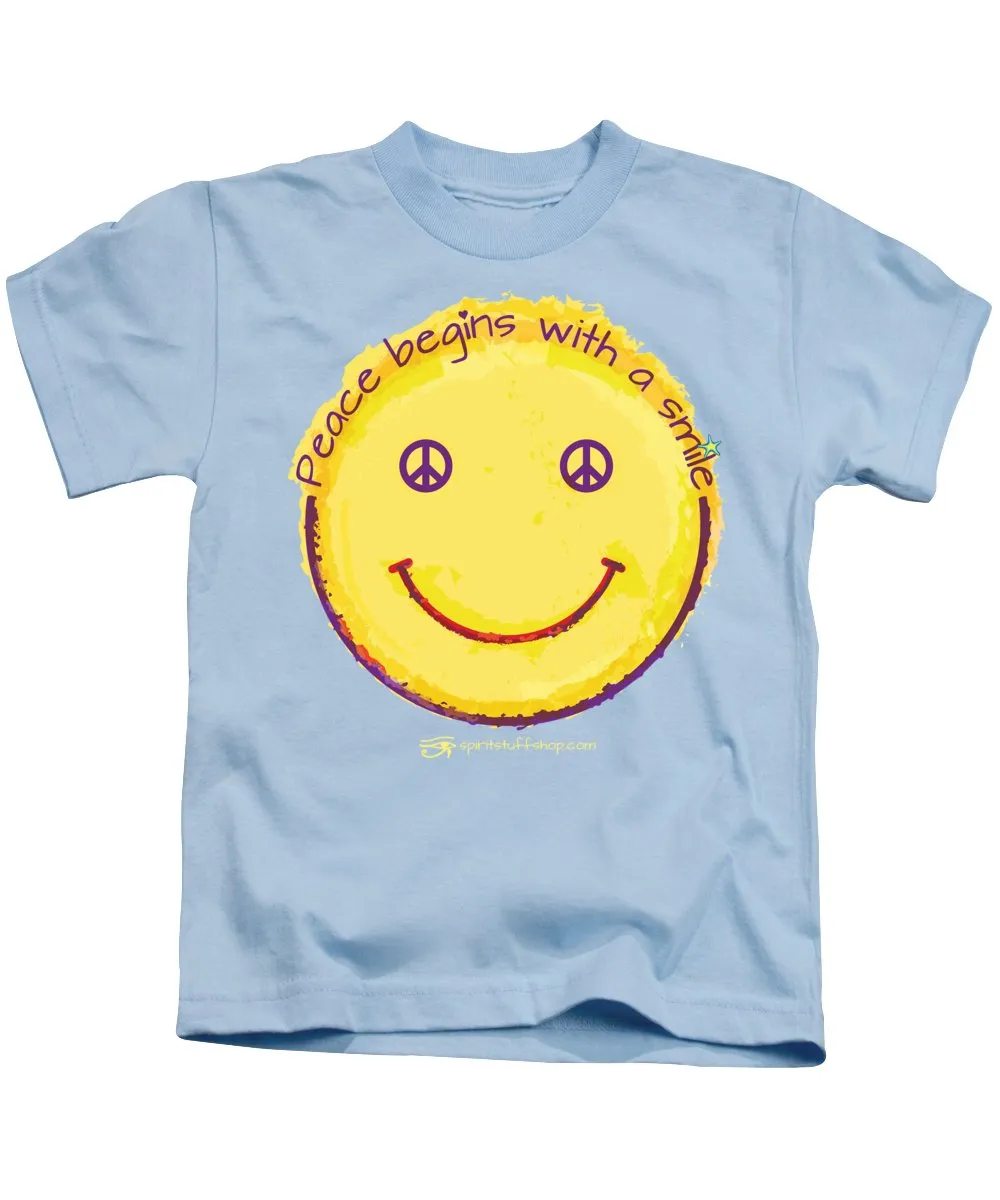 Peace Begins With A Smile - Kids T-Shirt