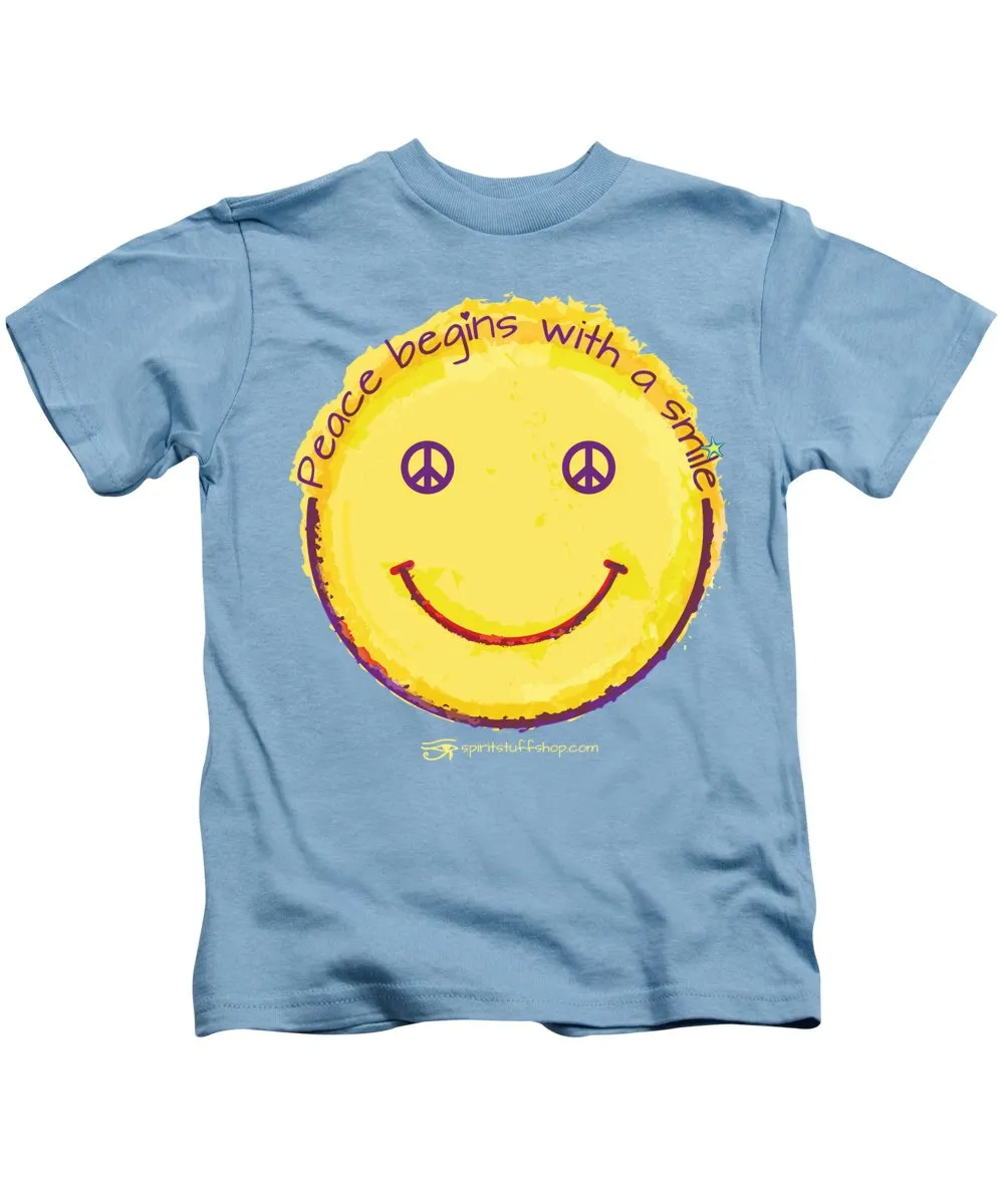Peace Begins With A Smile - Kids T-Shirt