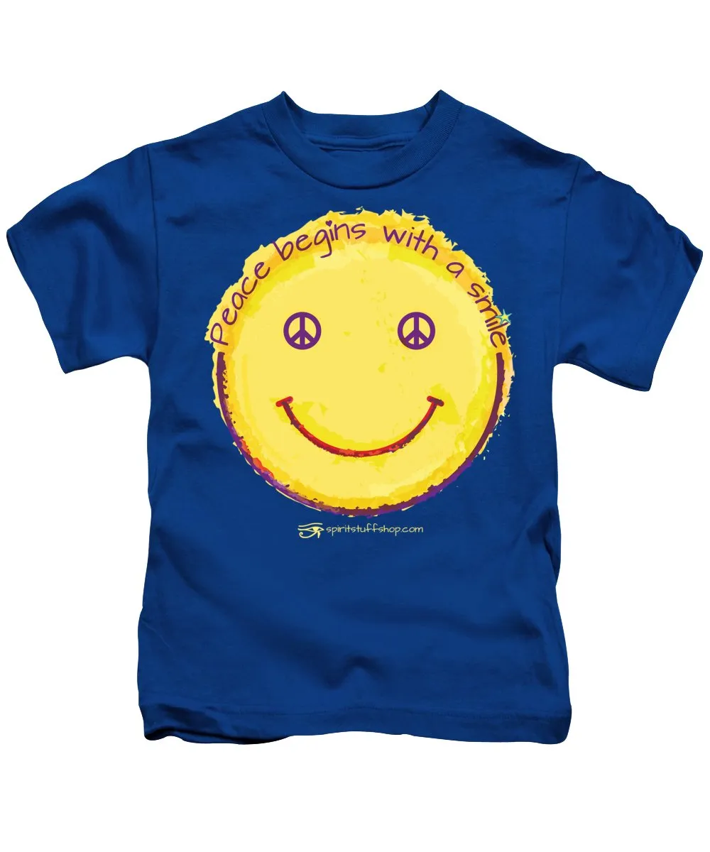 Peace Begins With A Smile - Kids T-Shirt