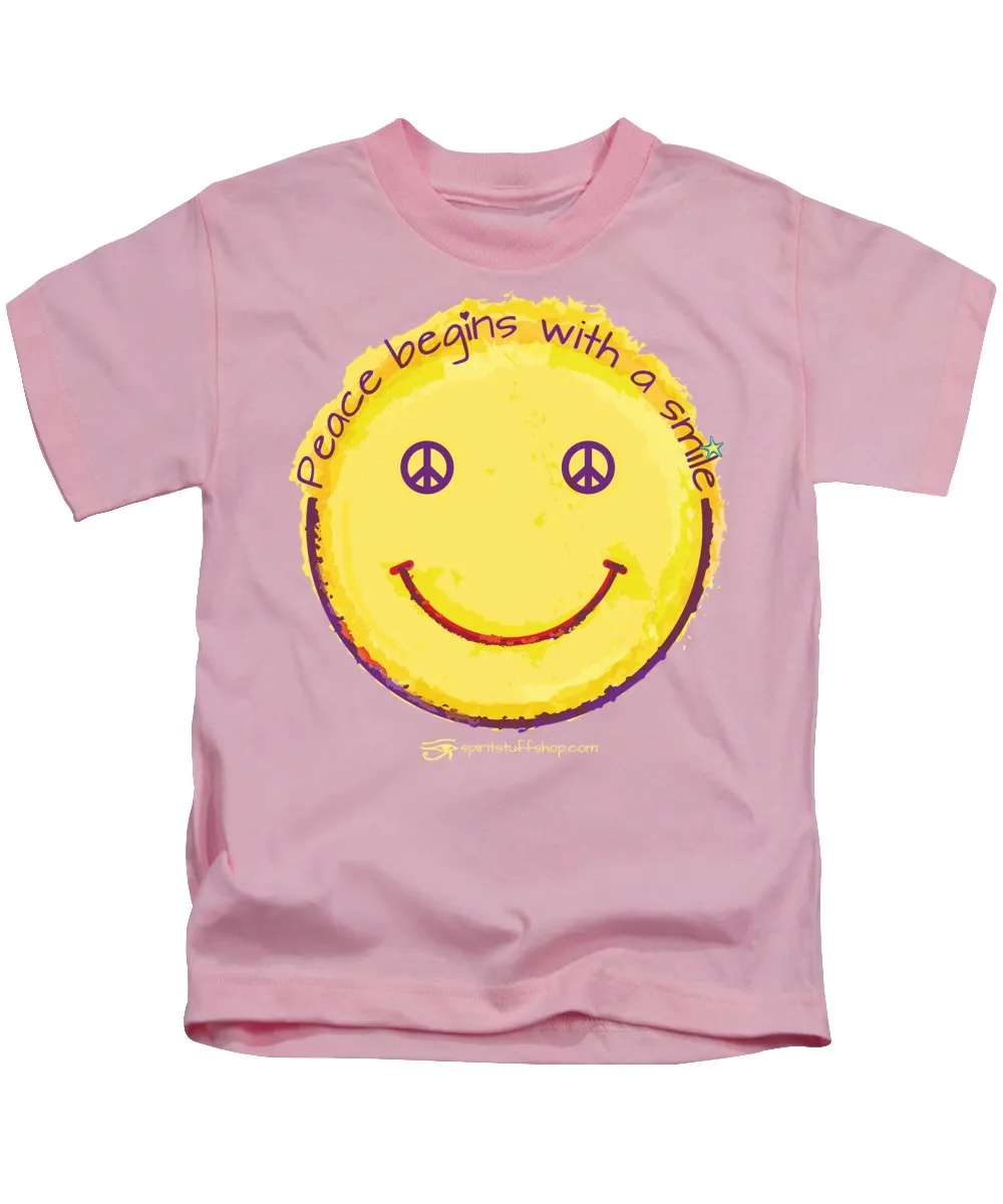 Peace Begins With A Smile - Kids T-Shirt