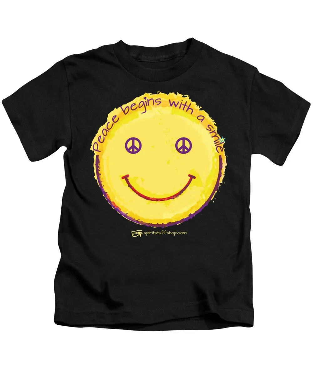 Peace Begins With A Smile - Kids T-Shirt