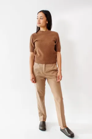 Peserico Stretch Cotton Light Satin Cigarette Pant