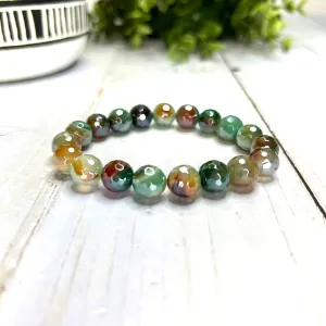Plated Agate Bracelet- Autumn Mix