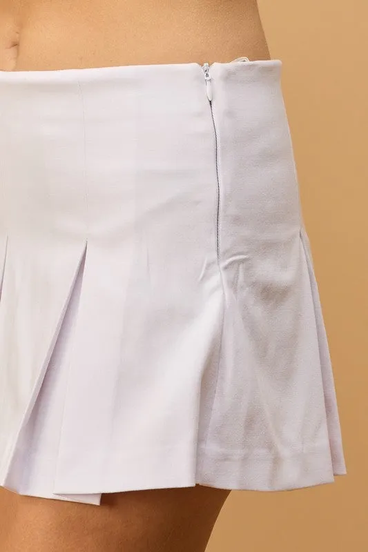 Pleated Mini Skirt