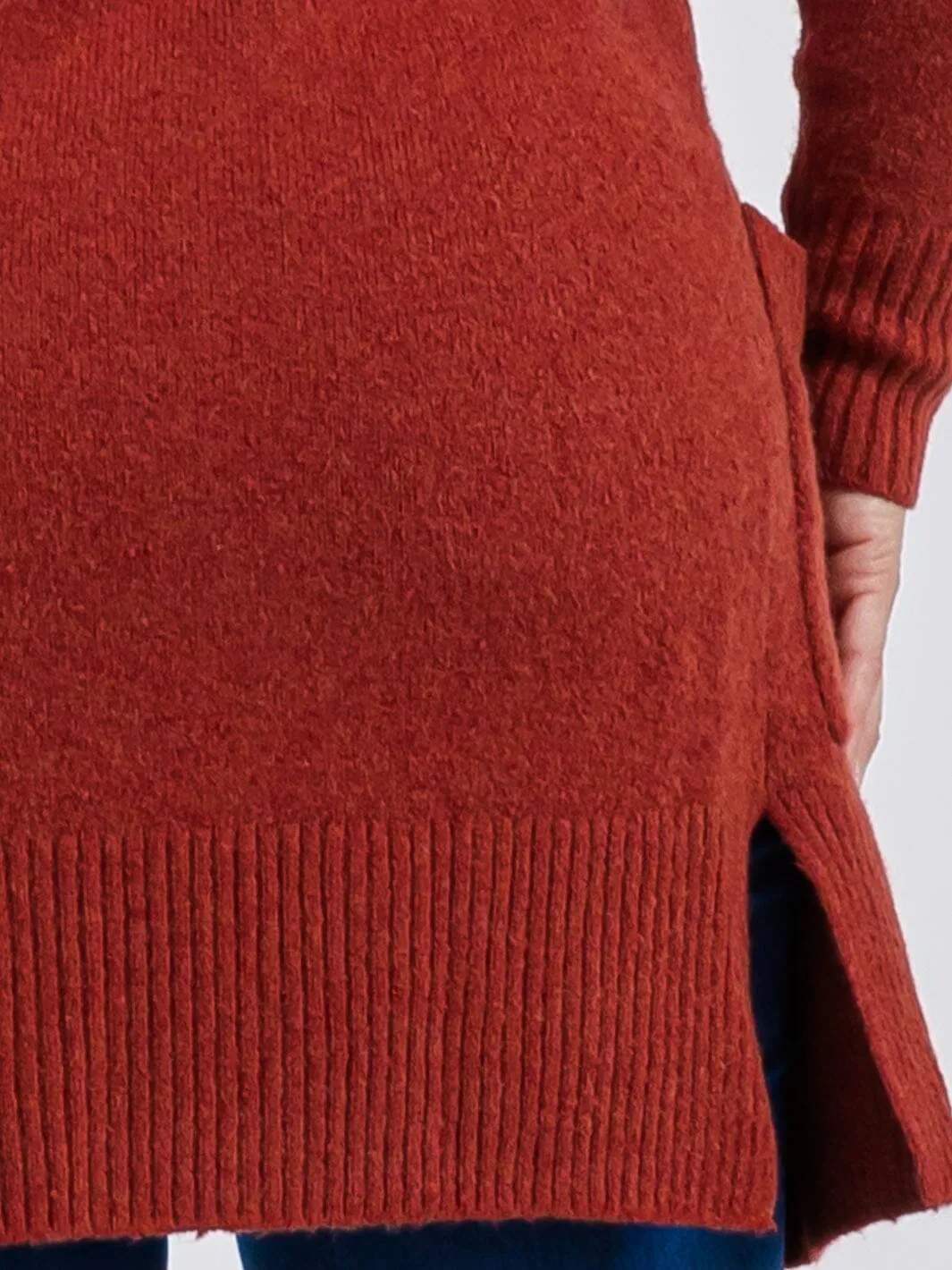 PLUS SIZE LONG SLEEVE OPEN FRONT POCKETS CARDIGAN