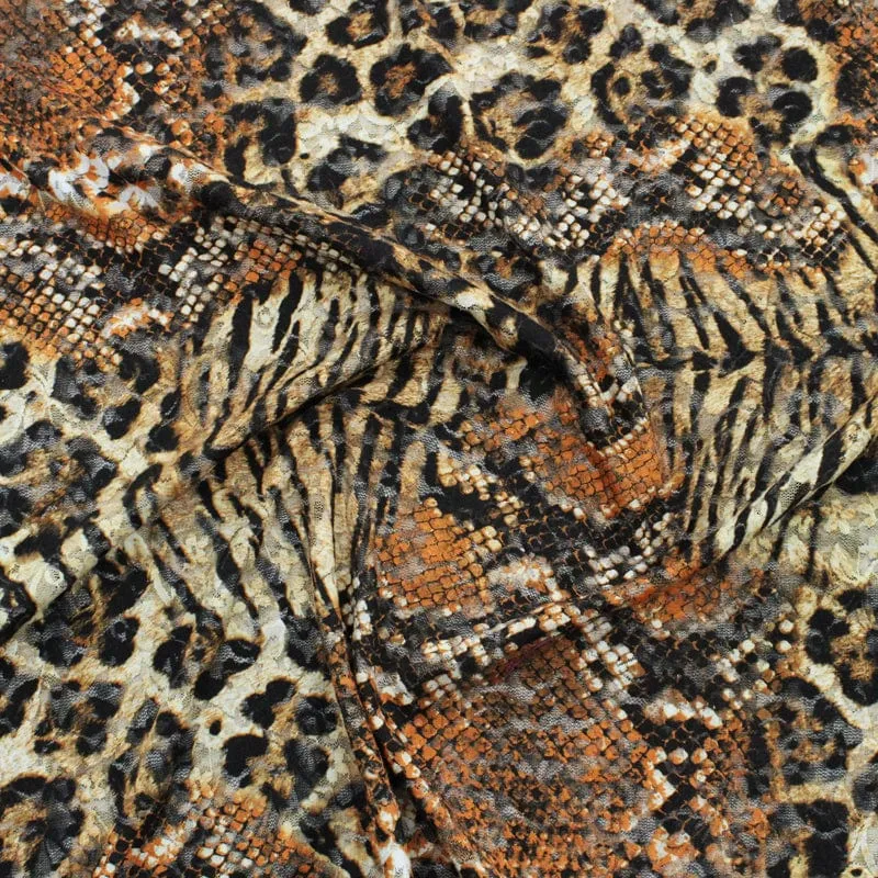 Printed Spandex Mesh Fabric 140 cm