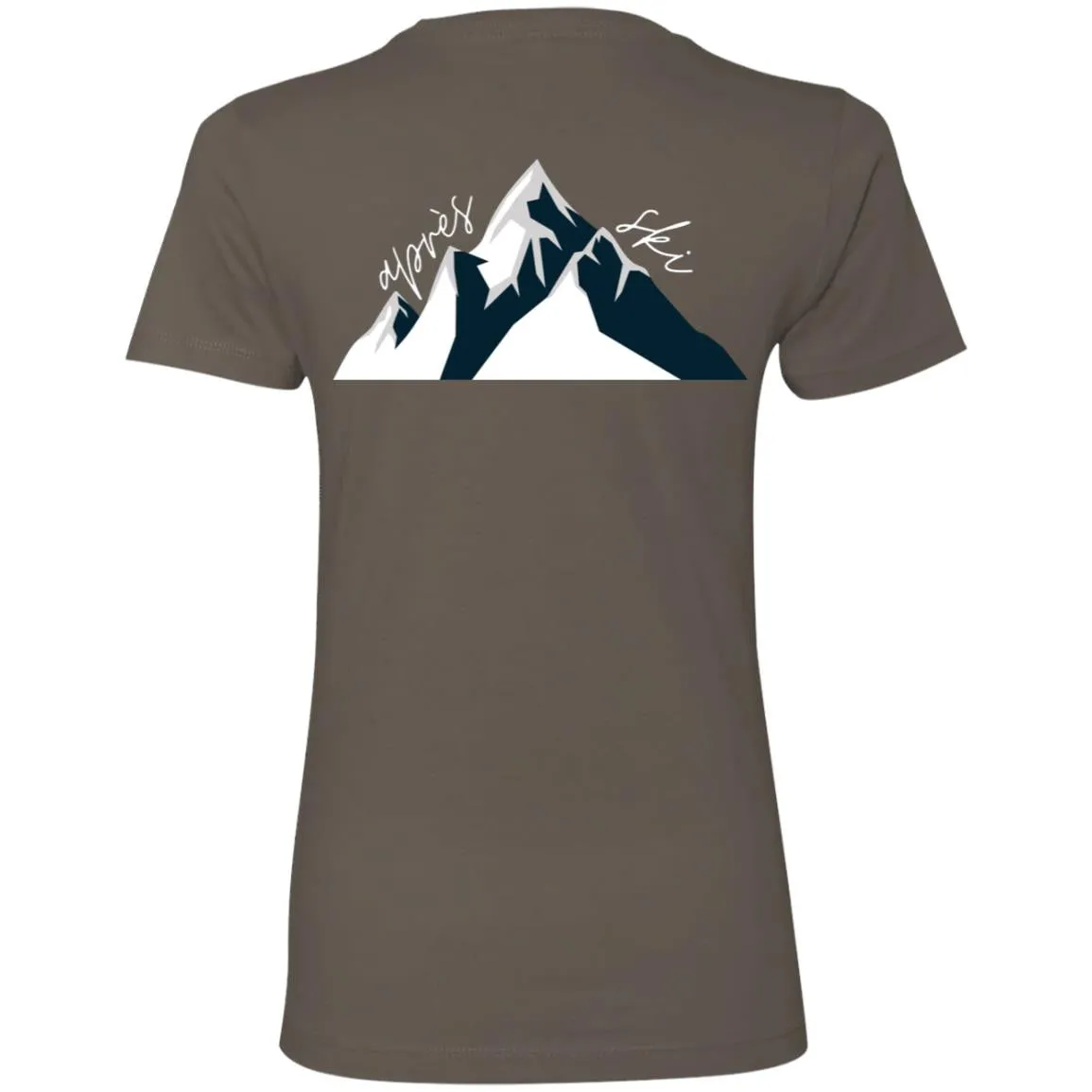 "Big Mountain Back- NAVY" Ladies' Boyfriend Tee