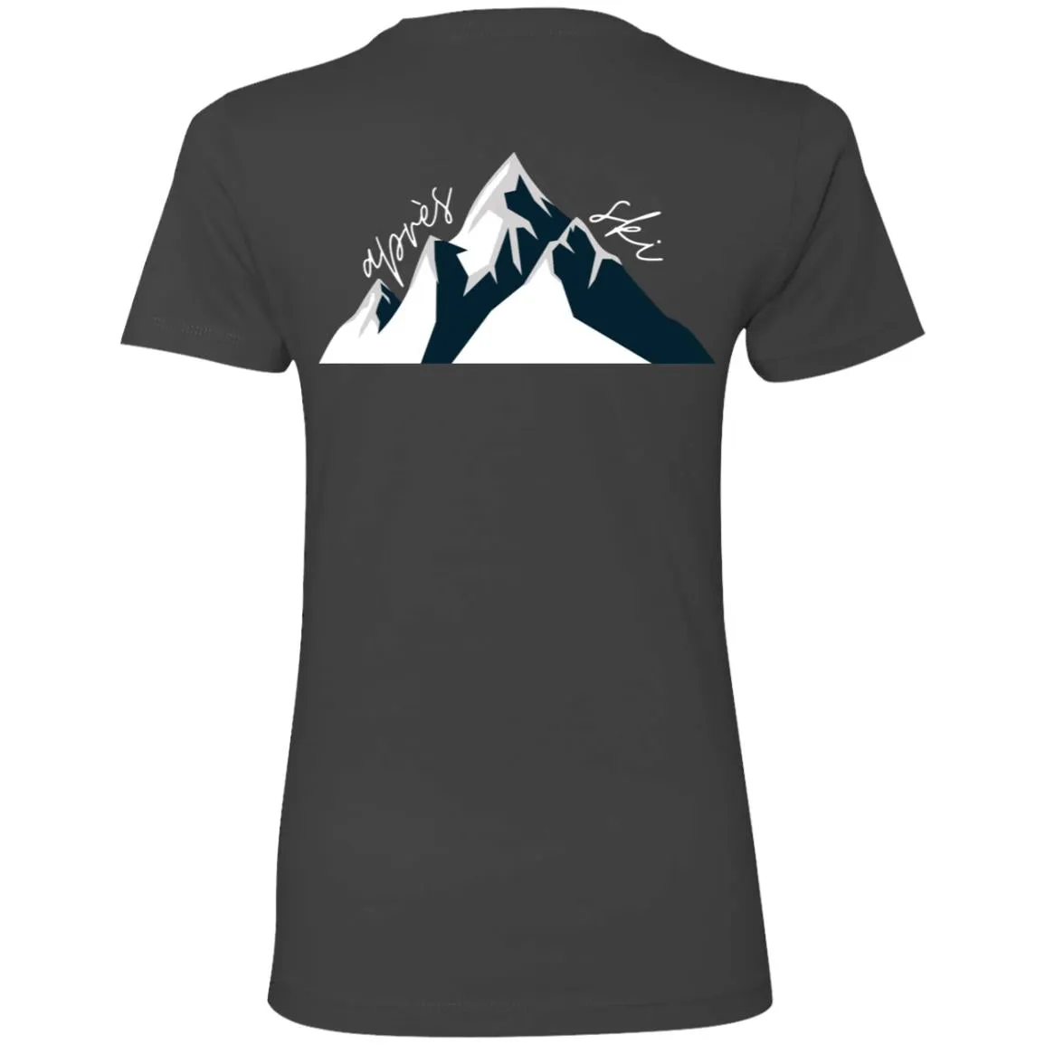 "Big Mountain Back- NAVY" Ladies' Boyfriend Tee