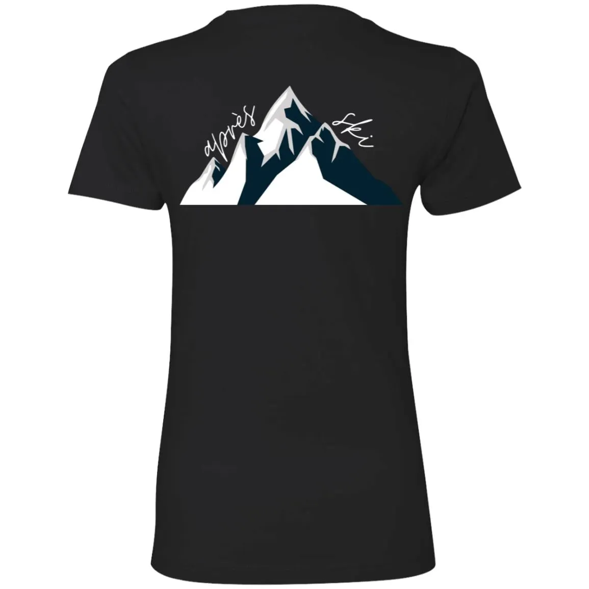 "Big Mountain Back- NAVY" Ladies' Boyfriend Tee