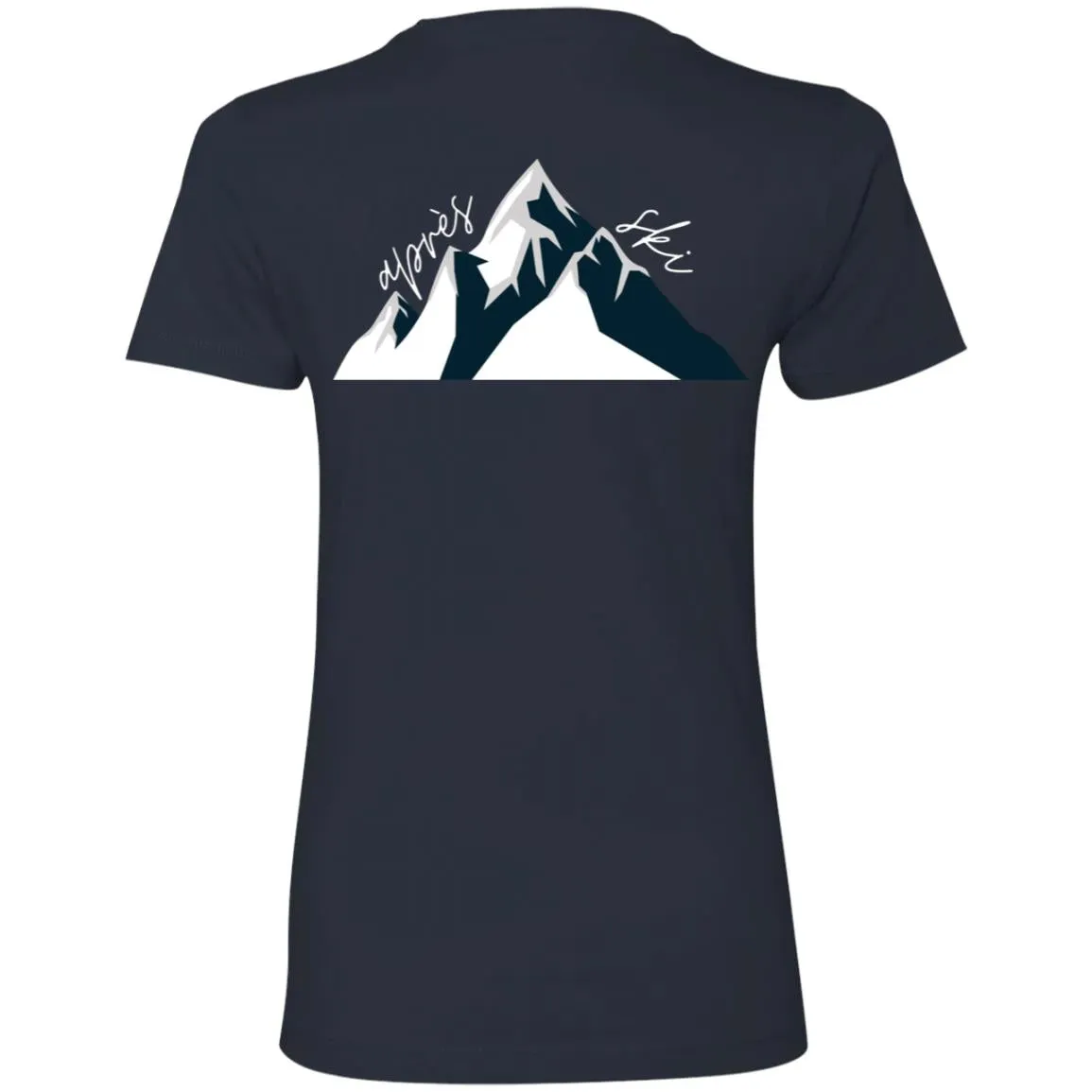 "Big Mountain Back- NAVY" Ladies' Boyfriend Tee