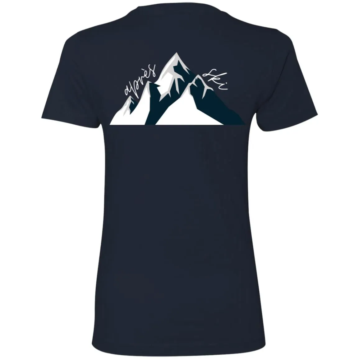 "Big Mountain Back- NAVY" Ladies' Boyfriend Tee
