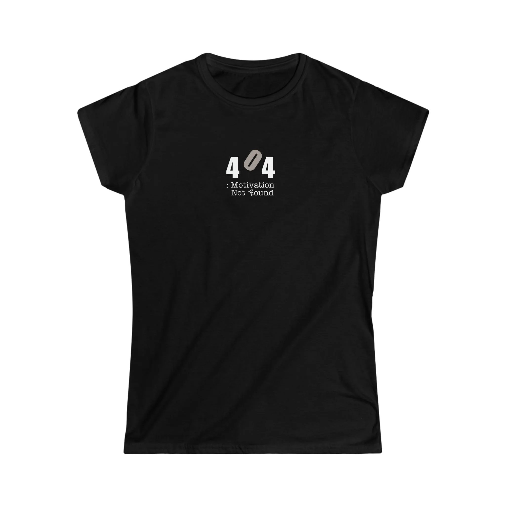 "Motivation Not Found" Black Custom T-Shirt for Women  | Art by Noa Bar Lev