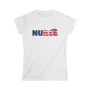 "Nurse" American Flag Women's Tee