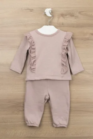 "Olivia" Organic Cotton Ruffle Tracksuit