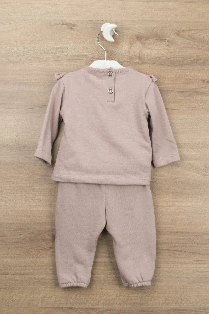 "Olivia" Organic Cotton Ruffle Tracksuit