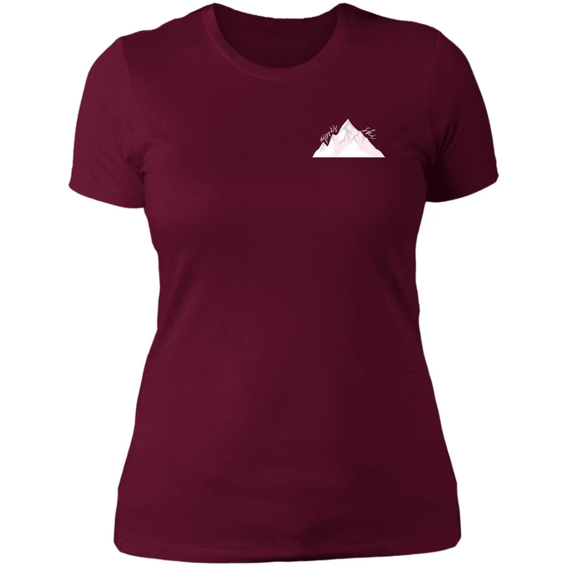 "Small Mountain- PINK" Ladies' Boyfriend T-Shirt