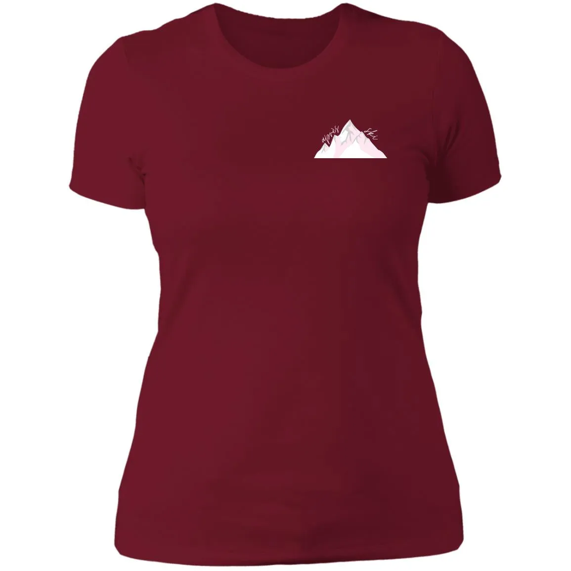 "Small Mountain- PINK" Ladies' Boyfriend T-Shirt