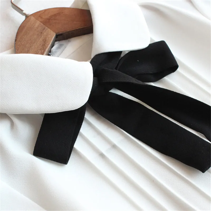 "WHITE SWEET BOW CHIFFON" SHIRT D072002