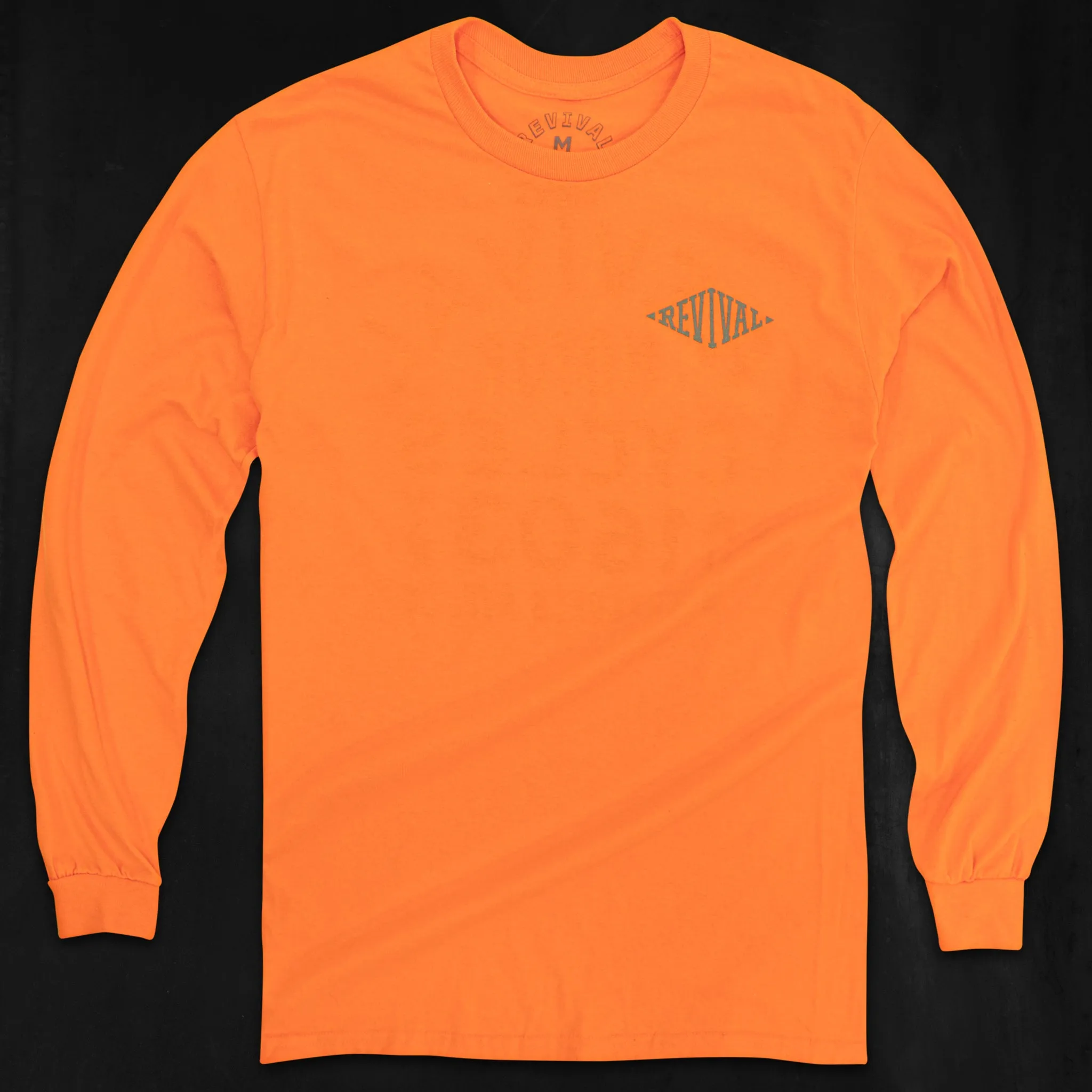 Revival Long Sleeve Shop T-Shirt - High Vis Orange