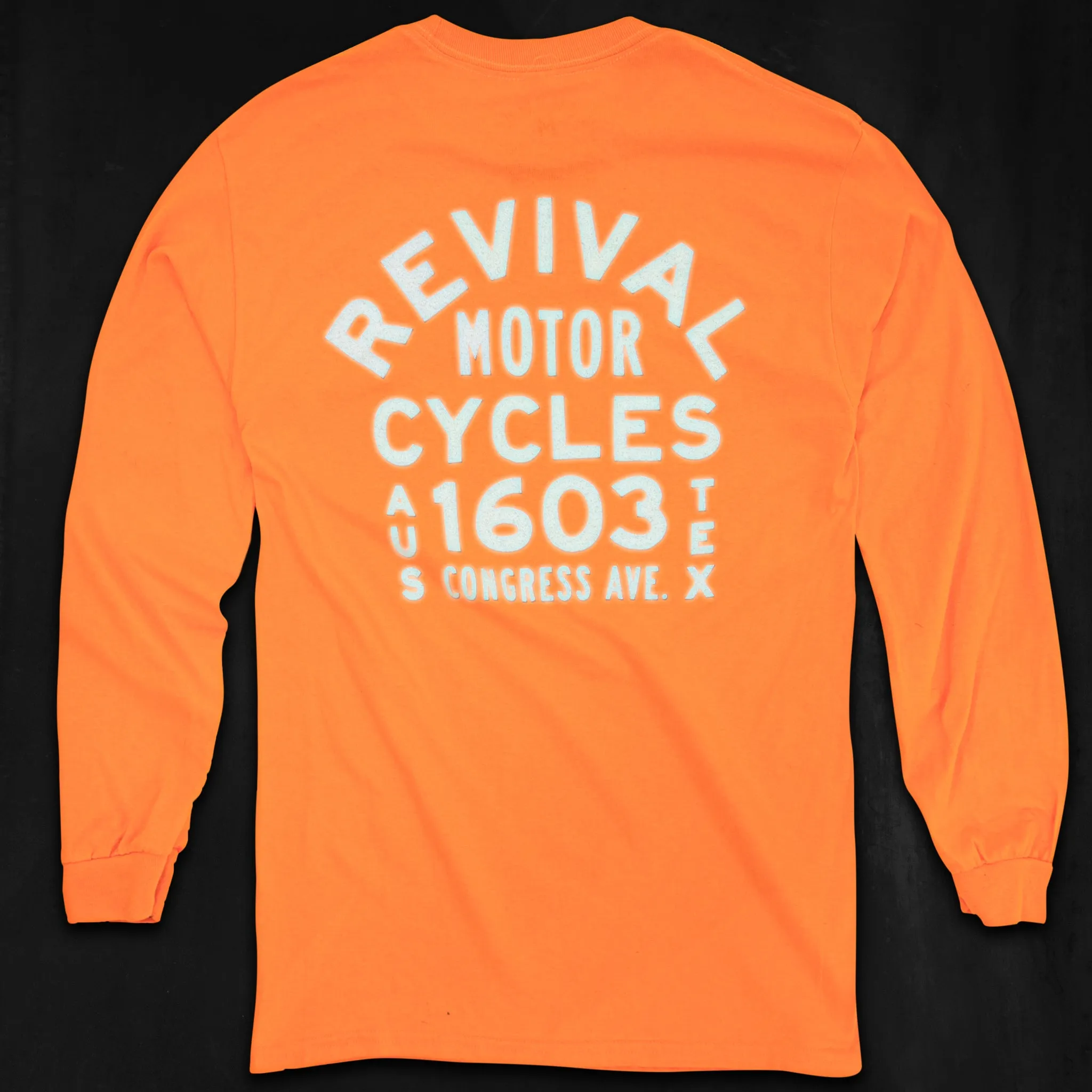 Revival Long Sleeve Shop T-Shirt - High Vis Orange