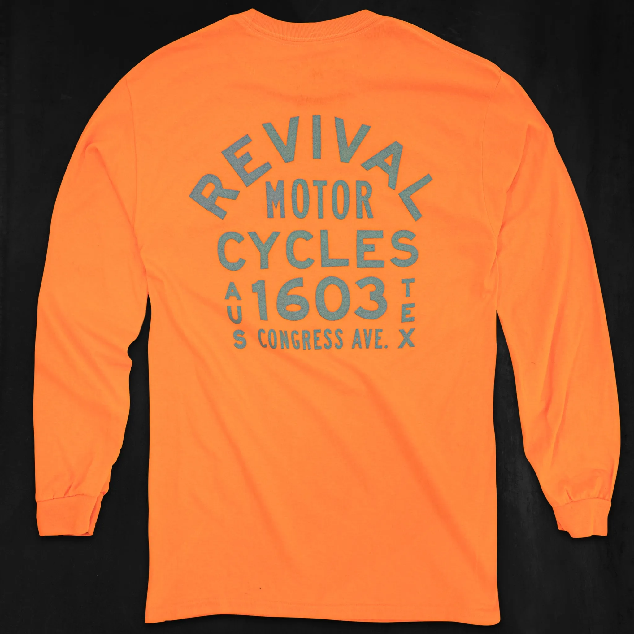 Revival Long Sleeve Shop T-Shirt - High Vis Orange