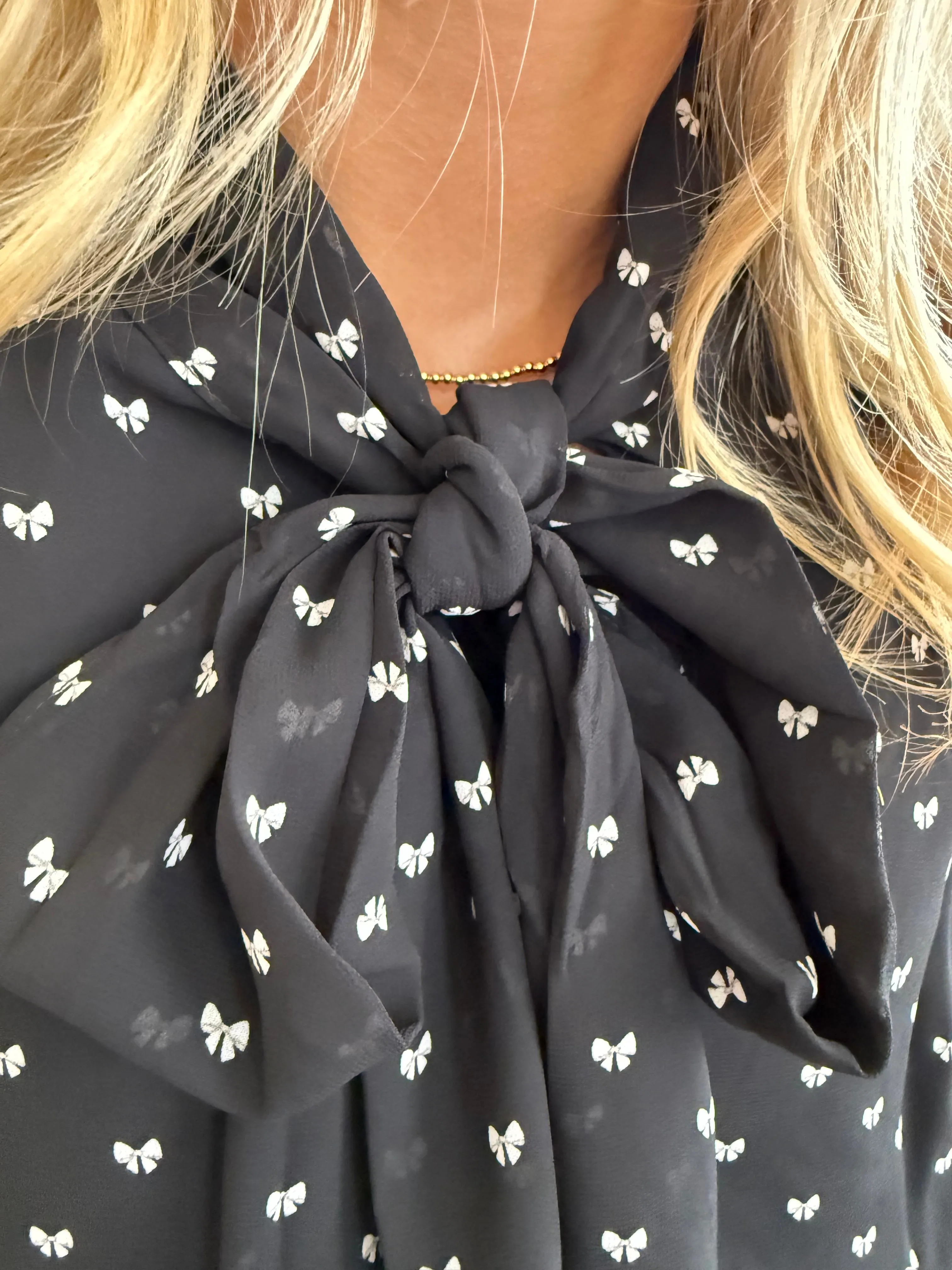 Rosaly Bow Etienne Tie Neck Long Sleeve Blouse