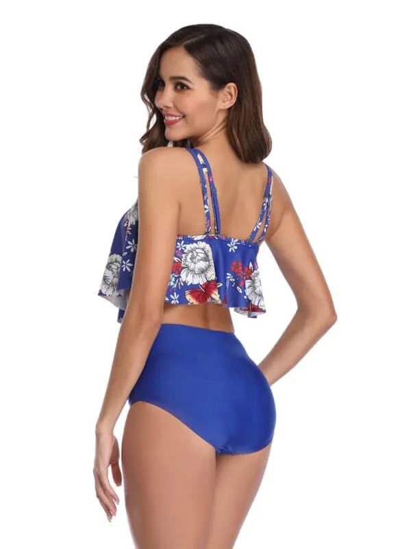 Ruched High Waist Tankini