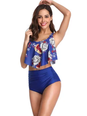 Ruched High Waist Tankini