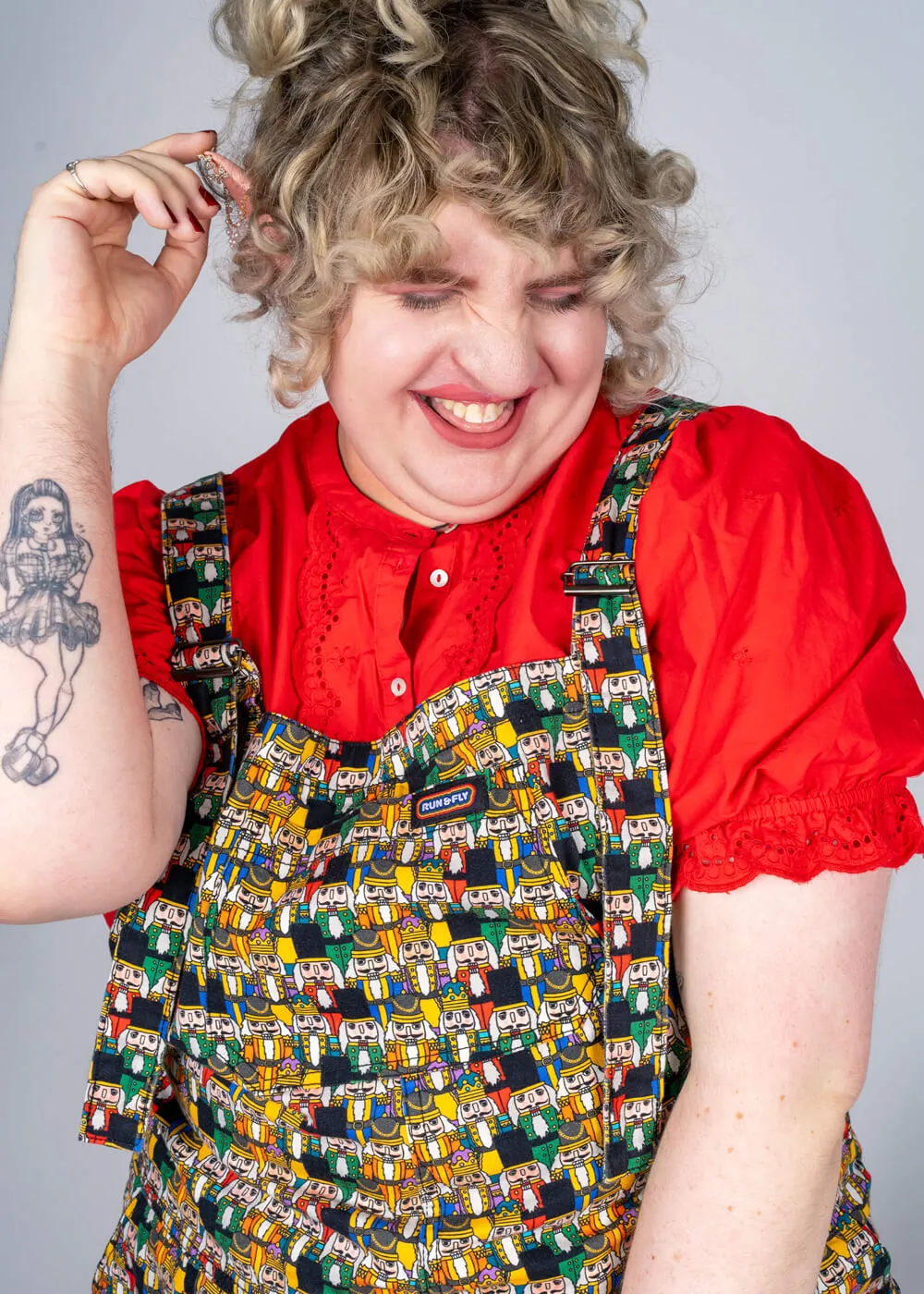 Run & Fly Nutcracker Christmas Dungarees Multi