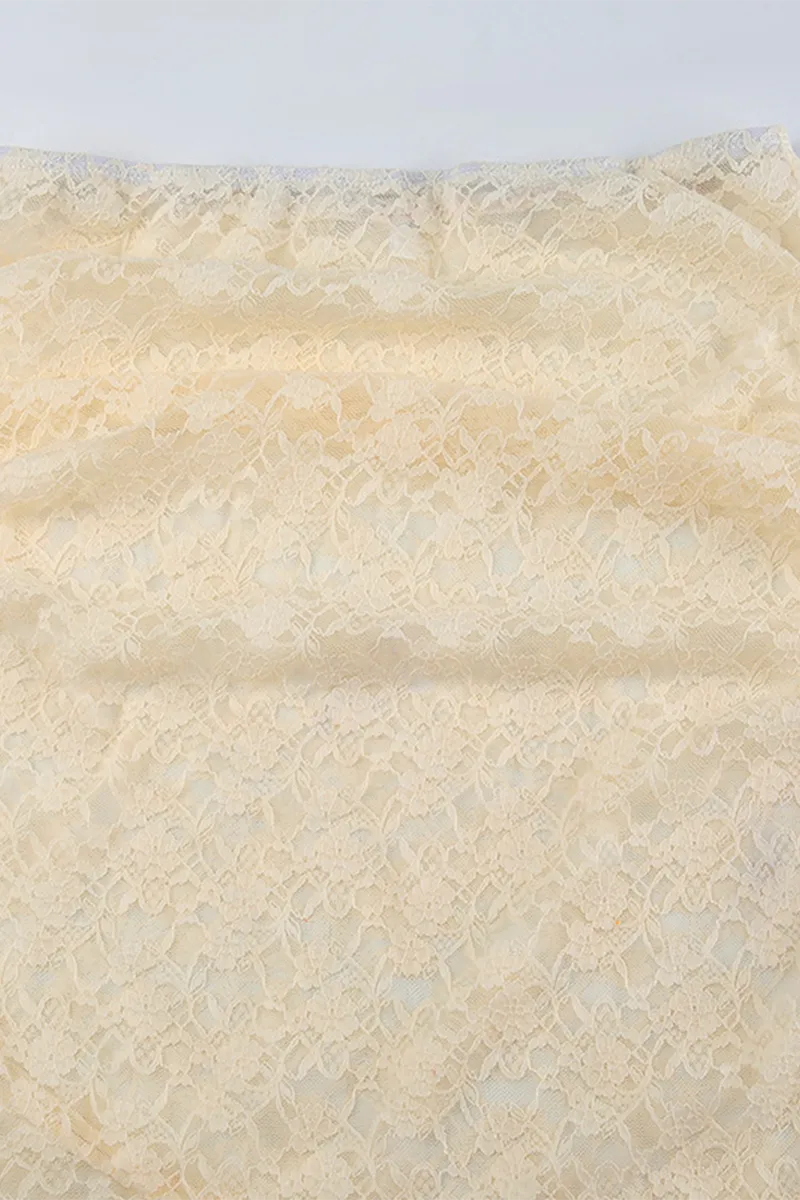 Sexy Lace Fishtail Regular High Waist Bottoms(Detachable two-piece)