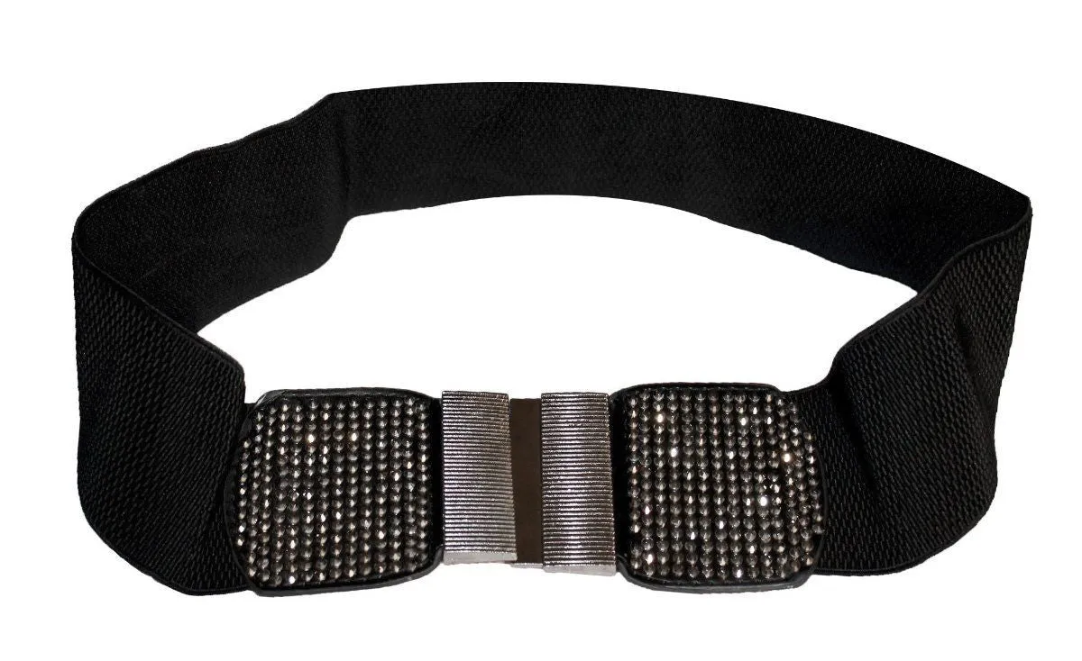 Shimmer Black Stretchy Belt