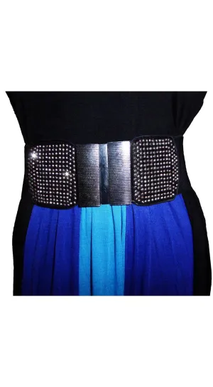 Shimmer Black Stretchy Belt