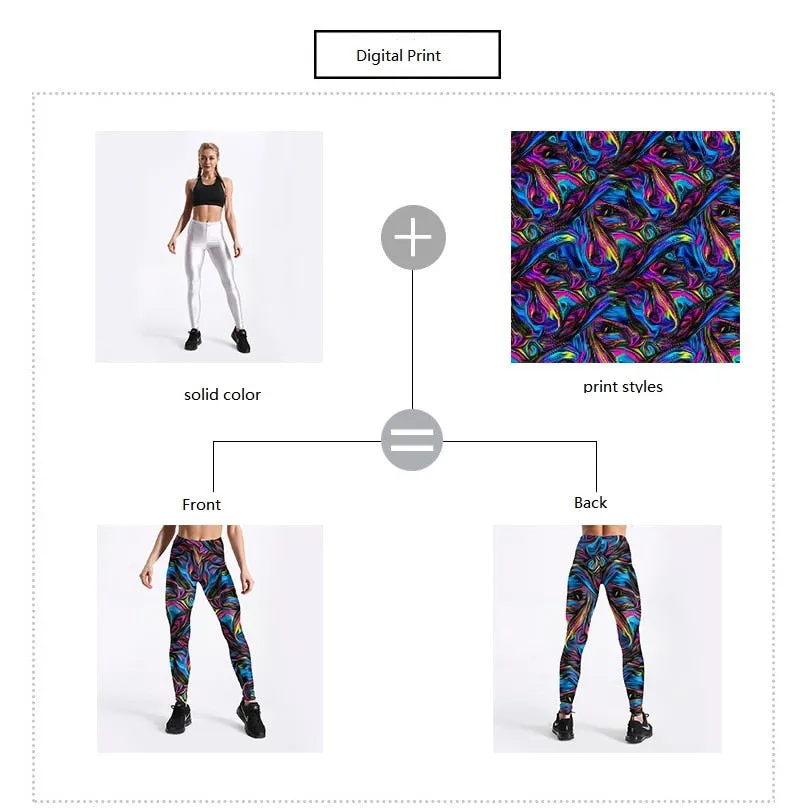 Skull and Leopard Galaxy Printed Leggings for Women by Qickitout