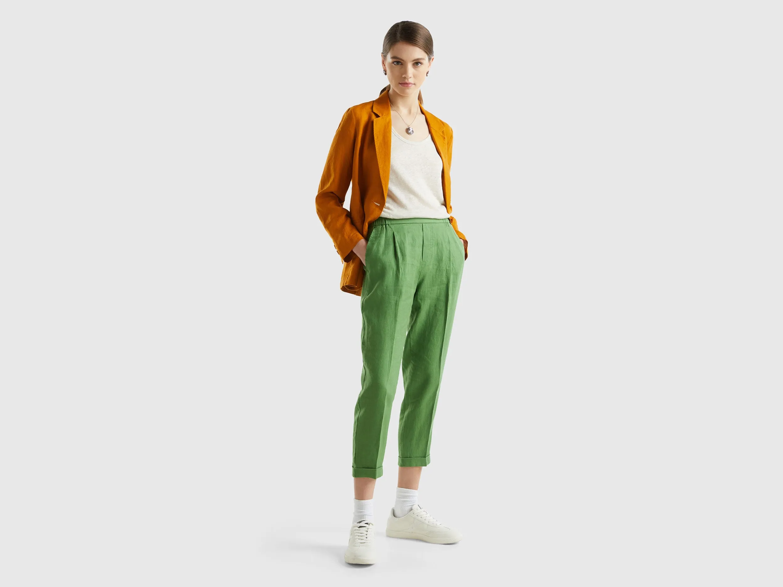 Solid Regular Fit Trousers