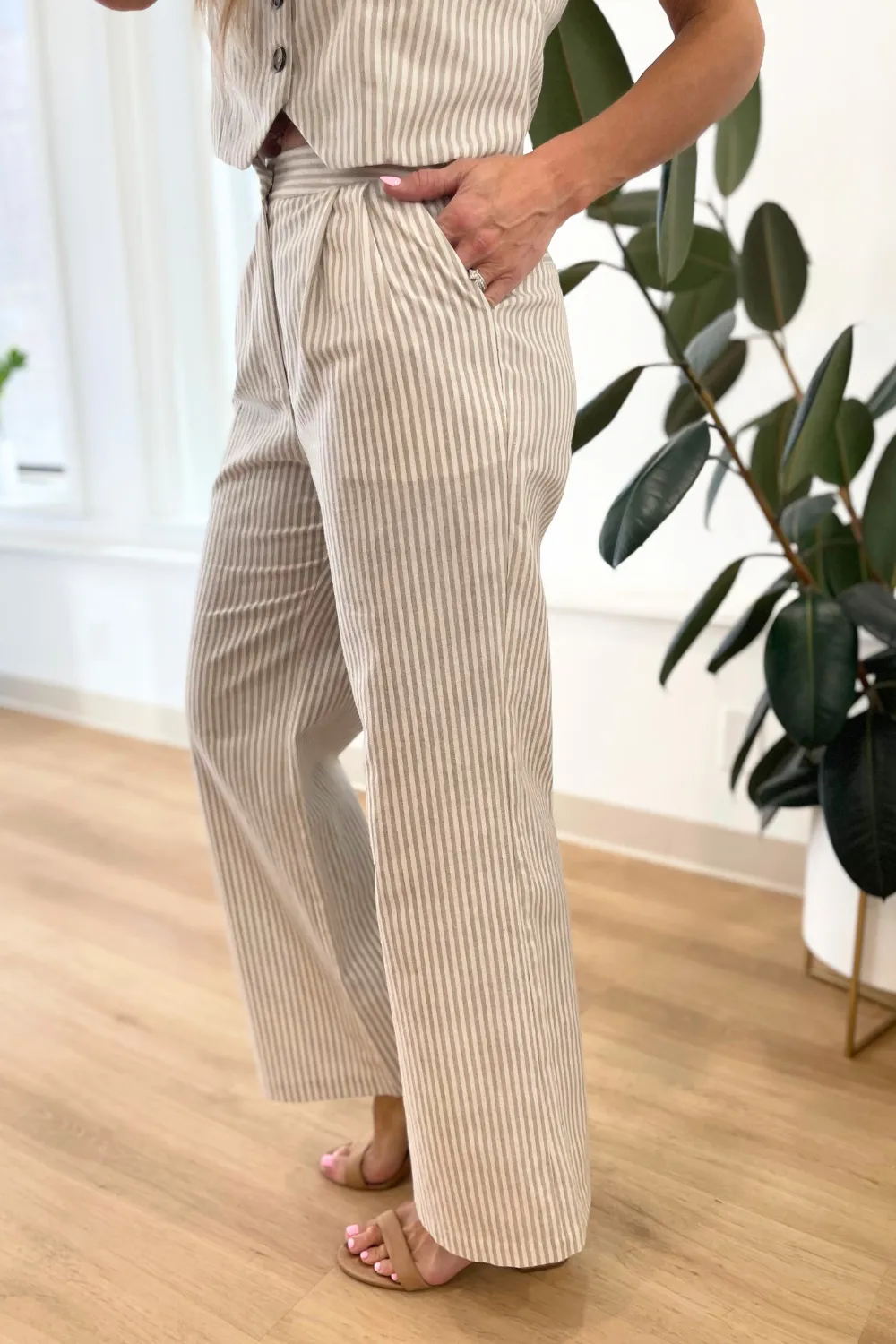 Striped Linen Trousers
