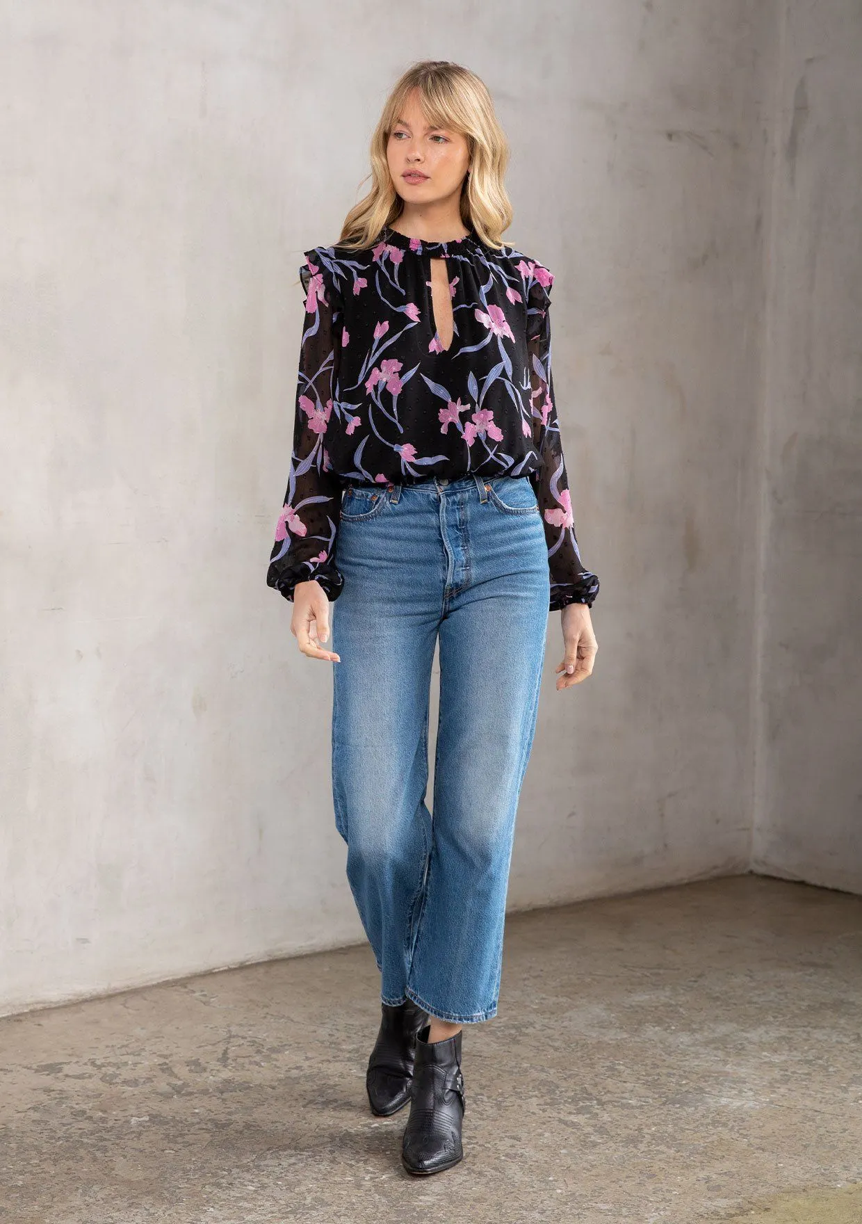 Sweet Nothings Floral Chiffon Top